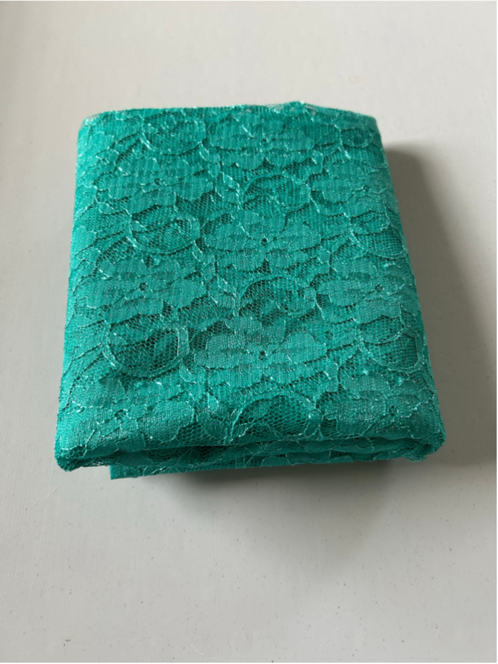 Fabric: 39”x57” Teal Lace Fabric